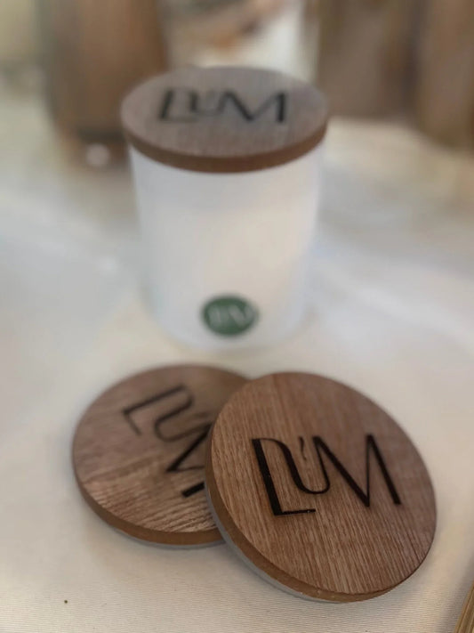 Couvercle en bois pour bougie - LUM